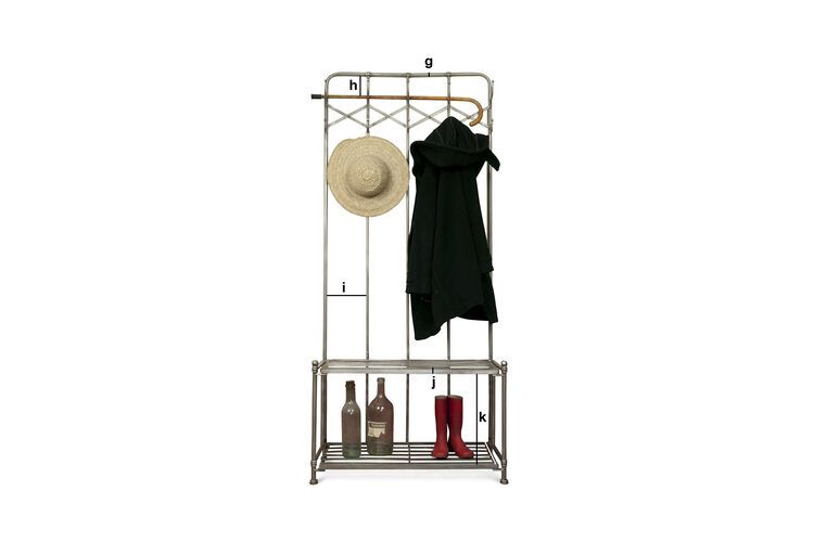Product Dimensions Café de Paris coat rack