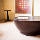 Prachtige ronde aluminium tafel.