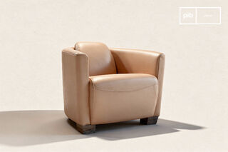 Camel leather armchair Red Baron