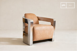 Camel leather aviator armchair Panavia