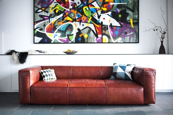 Sofa aus vollnarbigem Leder Krieger
