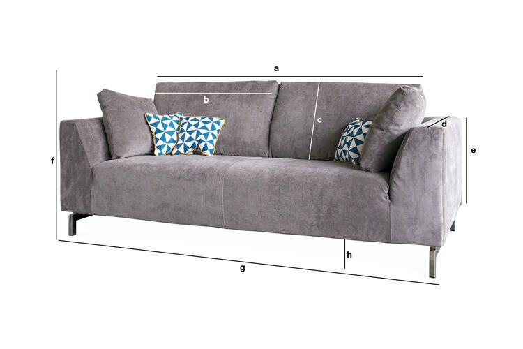 Dimensions du produit Canapé déhoussable Dakota