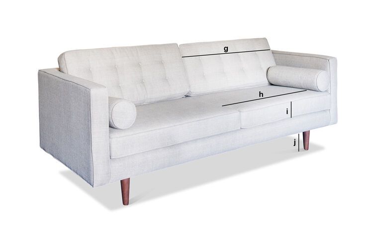 Dimensions du produit Canapé 2 places en tissu  Silkeborg