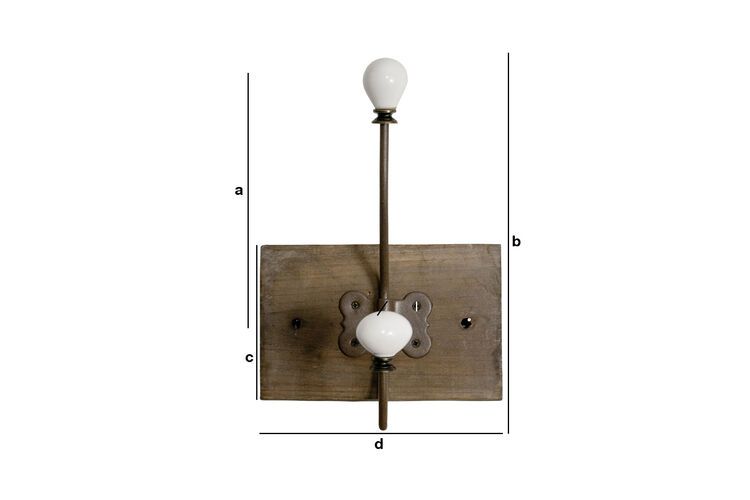 Product Dimensions Ceramic double-hook coat rack