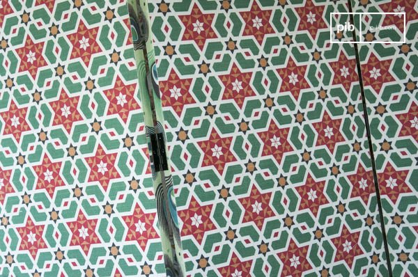 Three panels in the style of oriental mosaics.