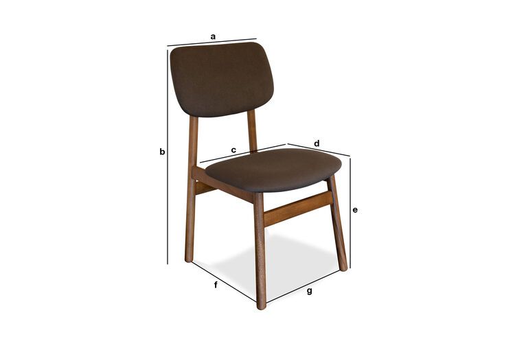 Dimensions du produit Chaise en acacia verni Larssön