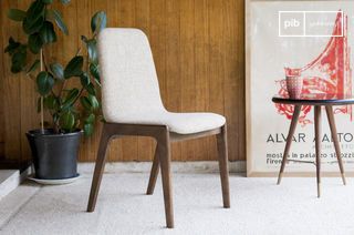Chaise en tissu beige  Estella