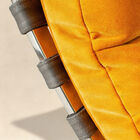 The frame is encircled by anthracite gray leather straps