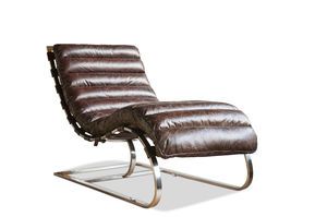 Chaise longue en cuir pleine fleur  Weimar