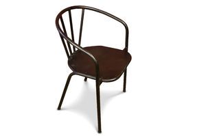 Chaise métallique noire  Brienon