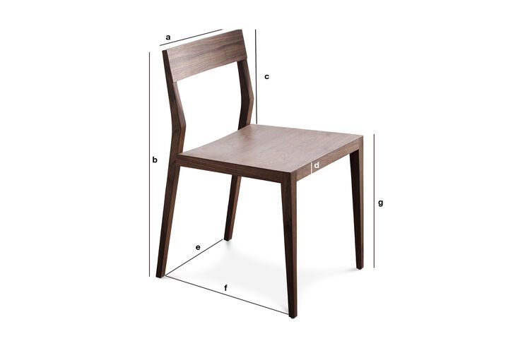 Dimensions du produit Chaise Nöten en noyer