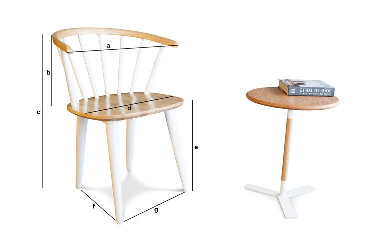 Dimensions du produit Chaise Scandinave Lindigö