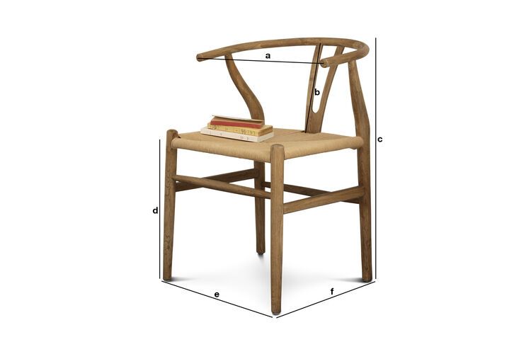 Dimensions du produit Chaise scandinave en bois clair Mäntta