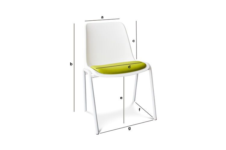 Dimensions du produit Chaise Sören Vert