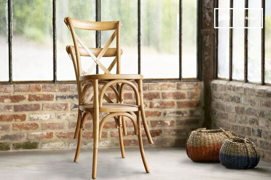 Chaises empilables finition naturelle lot de 2