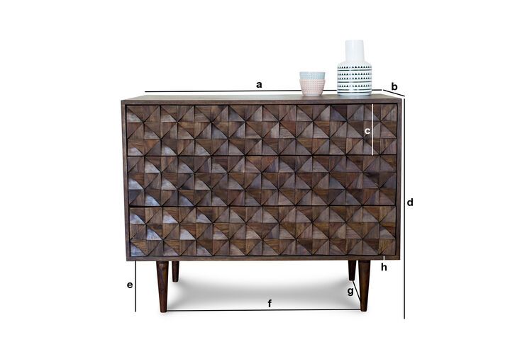 Product Dimensions Chest of 3 drawers Balkis