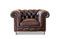 Miniatura Poltrona Chesterfield in pelle color marrone Jahn Foto ritagliata