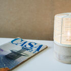 Small table lamp in wood and metal.