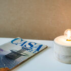 Table lamp base entirely made of solid wood.