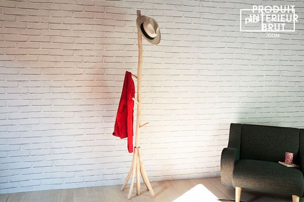 Natural teak coat rack Arly