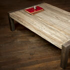 Superb teak and metal coffee table.