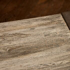 A light grey wood with a pretty dark metal base.