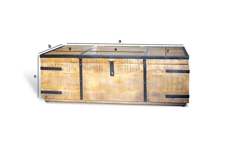 Dimensions du produit Coffre de rangement Mayfair