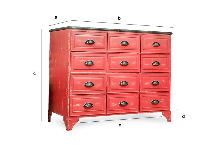 Dimensions du produit Commode en métal Brighton