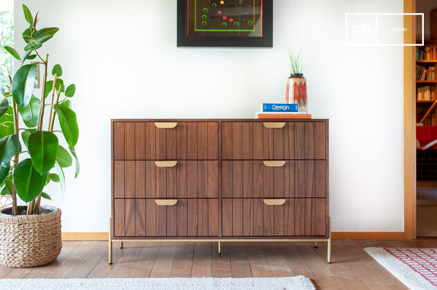 Gran cómoda de madera oscura Aurora