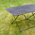 Choose this table which has definite retro cachet thanks to its layered paint distressed finish