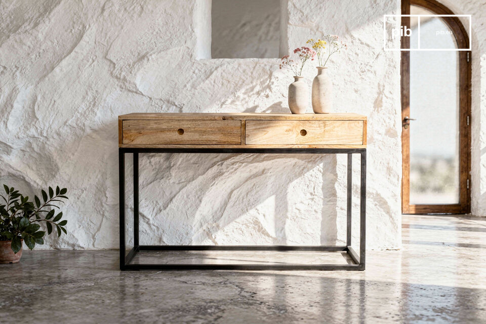 Console à tiroirs en bois Austin