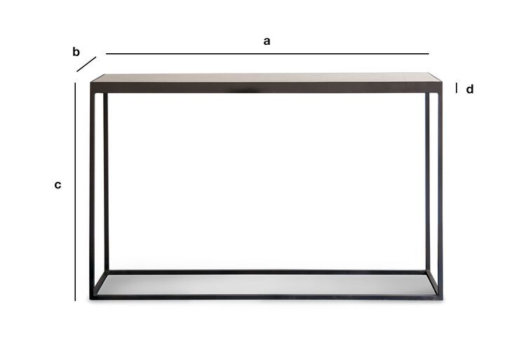 Dimensions du produit Console en marbre et métal  Galibier