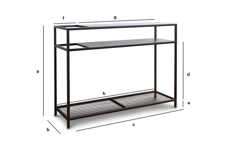 Product Dimensions Black marble console table Noora