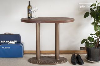 Petite table de repas ovale en bois Washington