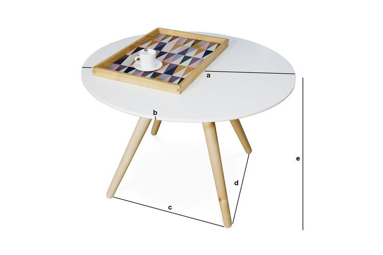Produktdimensionen Couchtisch Beel
