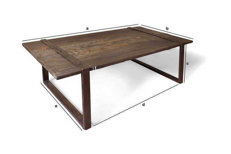 Produktdimensionen Couchtisch Domancy