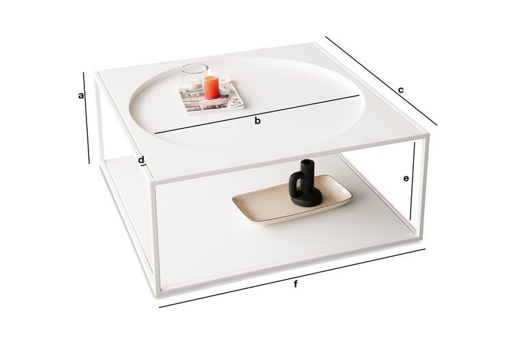 Produktdimensionen Couchtisch Nölbis