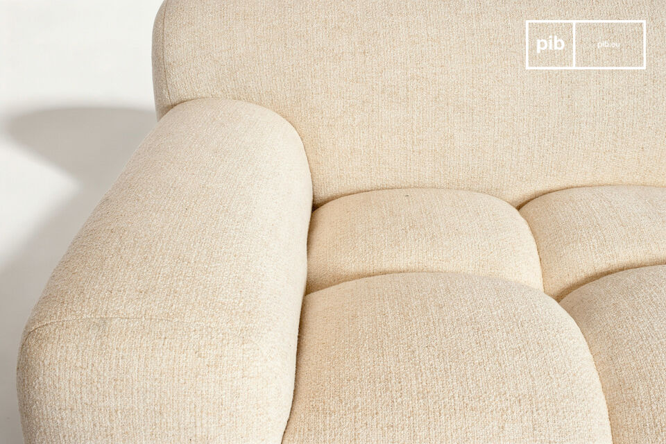 The backrest and armrests merge into a continuous curve