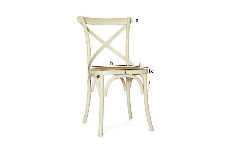 Product Dimensions Cream Pampelune chair