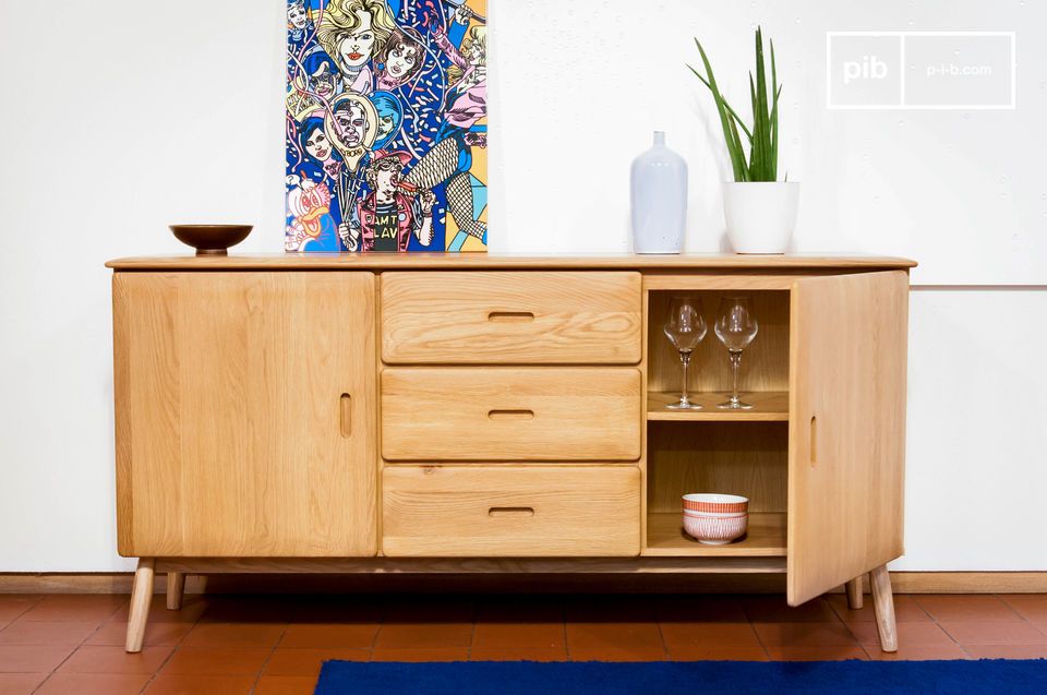 Buffet in quercia chiaro Kadrell