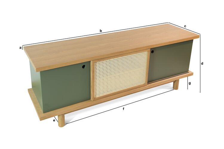 Dimensioni del prodotto Buffet in quercia Tammea