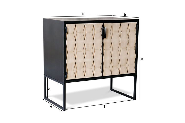 Dimensioni del prodotto Buffet vintage in metallo Timantti