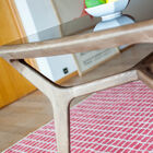 Elegant, glazed brown wooden base.