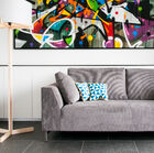 Beautiful light grey sofa in corduroy.