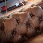 Full grain leather with a pleasant feel and sleek finishing.