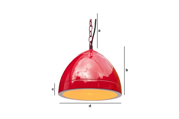 Produktdimensionen Deckenlampe Këpsta in Rot
