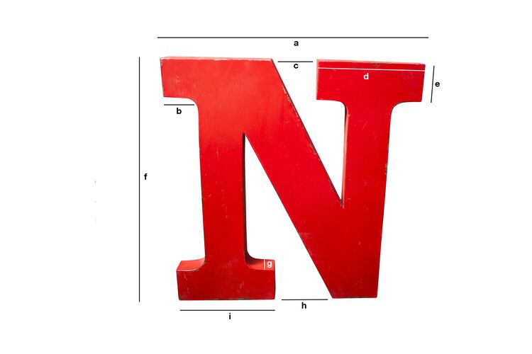 Productafmetingen Decoratieve letter N Art