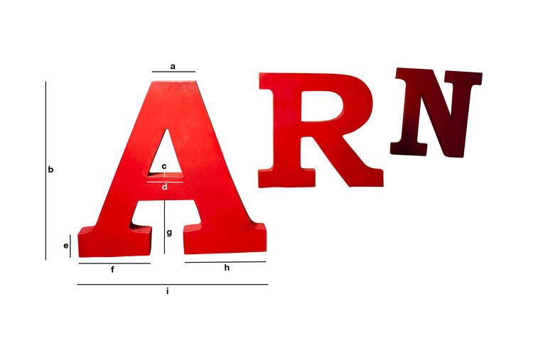 Product Dimensions Decorative letter A Art