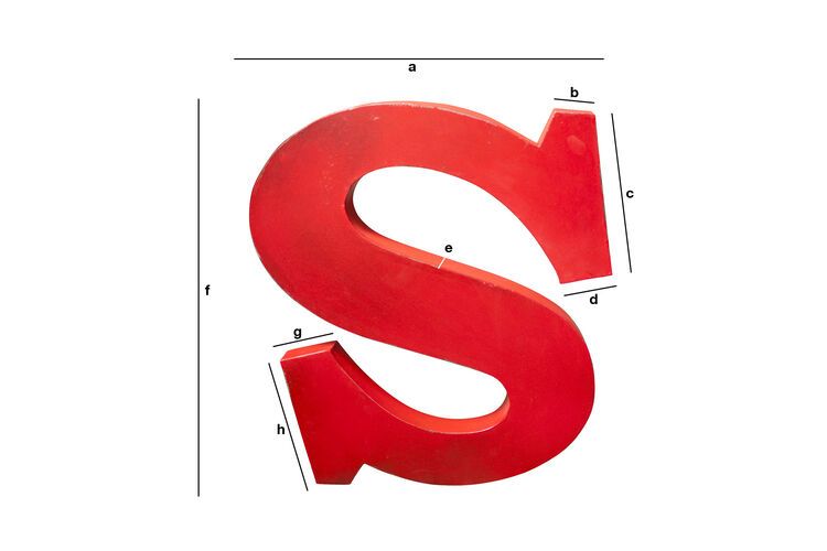 Product Dimensions Decorative letter S Art