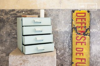 4-drawer metal box
